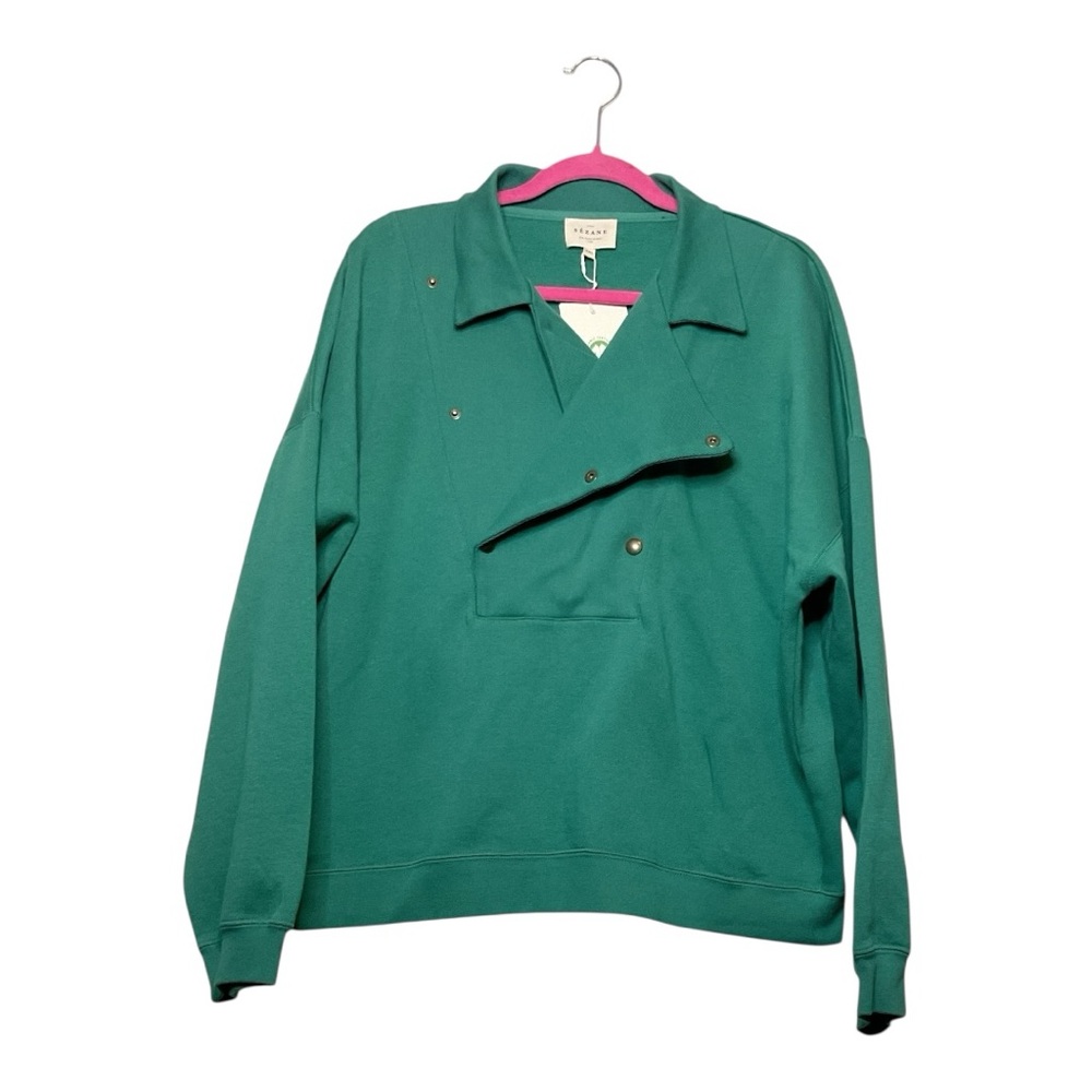 Women’s NWT Sezane Marceau sweatshirt in green, size XXL